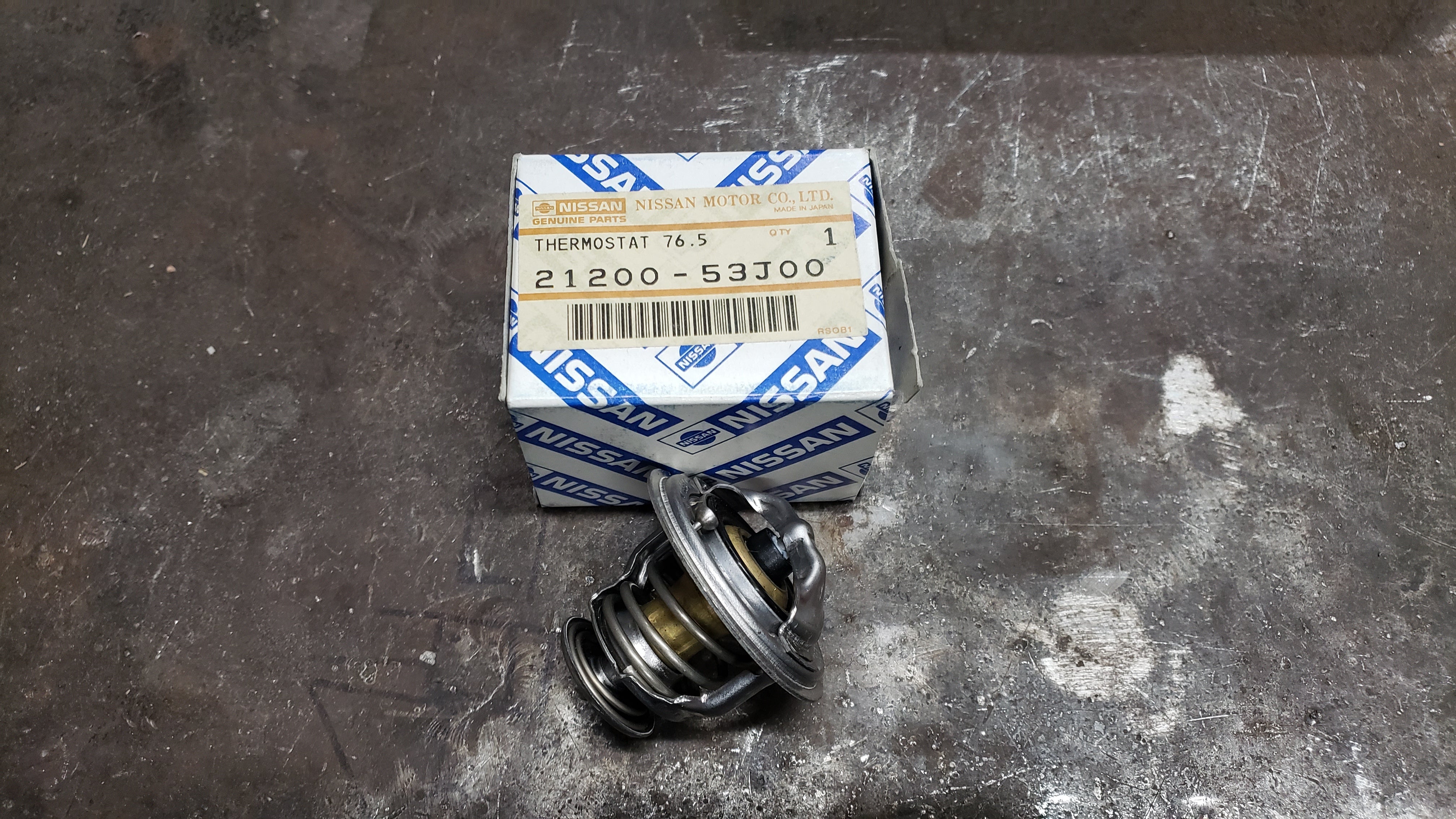 21200 Check New OEM Nissan thermostat for SR/KA 21200-53J00 – Turn 5 Fabrication